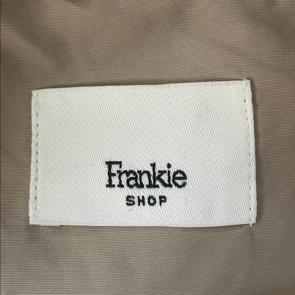 Frankie Shop Beige Hooded Button Front Oversized Parka - Picture 10 of 16